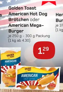 boni Center Golden toast american hot dog brötchen oder american mega-burger Angebot