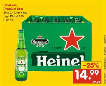 Netto Marken-Discount Heineken premium beer Angebot