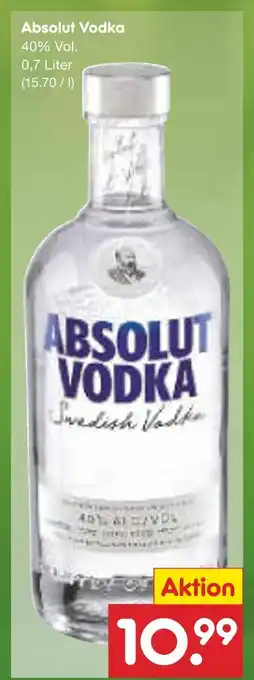 Netto Marken-Discount Absolut vodka Angebot