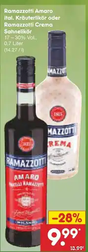 Netto Marken-Discount Ramazzotti ramazzotti amaro Angebot