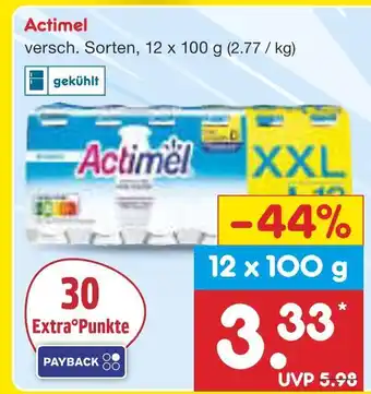 Netto Marken-Discount Actimel 12 x 100 g Angebot