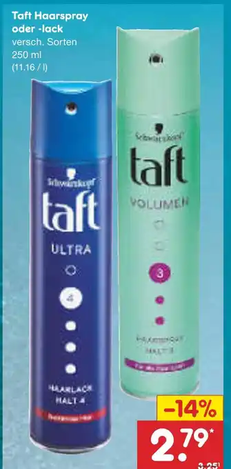 Netto Marken-Discount Schwarzkopf taft haarspray oder -lack Angebot