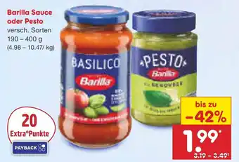 Netto Marken-Discount Barilla sauce oder pesto Angebot