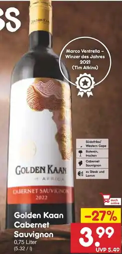 Netto Marken-Discount Golden Kaan Cabernet Sauvignon Angebot