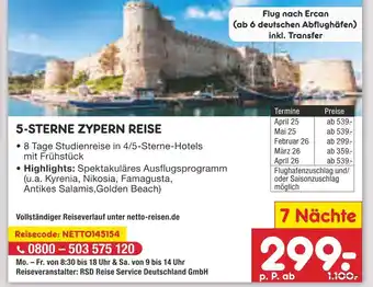 Netto Marken-Discount Rsd reise service deutschland gmbh 5-sterne zypern reise Angebot