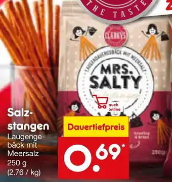 Netto Marken-Discount Mrs. salty salzstangen Angebot