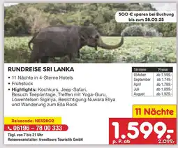 Netto Marken-Discount Trendtours touristik gmbh rundreise sri lanka Angebot