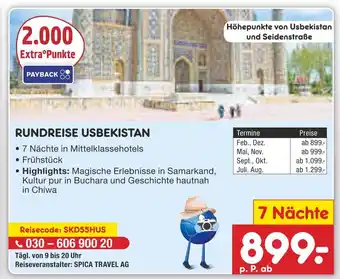 Netto Marken-Discount Spica travel ag rundreise usbekistan Angebot