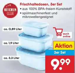 Netto Marken-Discount KITCHEN Frischhaltedosen, 3er Set Angebot