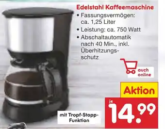 Netto Marken-Discount Edelstahl kaffeemaschine Angebot