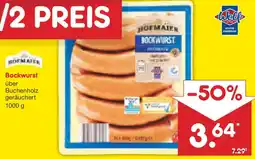 Netto Marken-Discount HOFMAIER Bockwurst Angebot