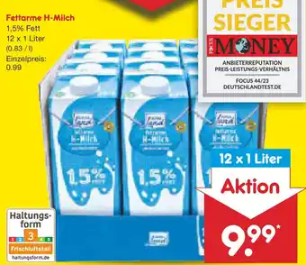 Netto Marken-Discount Fettarme H-Milch Angebot