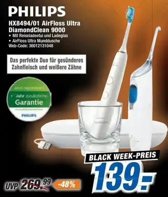 Expert Philips HX8494/01 AirFloss Ultra DiamondClean 9000 Angebot