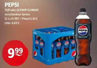 Trink und Spare PEPSI 7UP oder SCHWIP SCHWAP Angebot