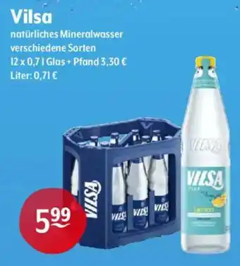 Trink und Spare VILSA natürliches Mineralwasser Angebot