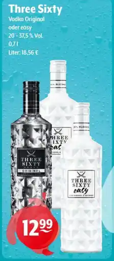 Trink und Spare Three Sixty Vodka Original oder easy Angebot