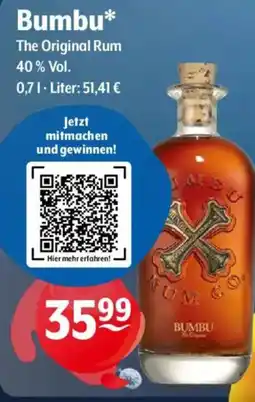 Trink und Spare Bumbu* The Original Rum Angebot