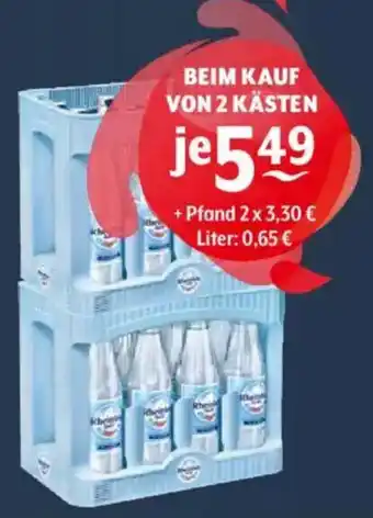 Trink und Spare Rheinfels Quelle natürliches Mineralwasser Angebot