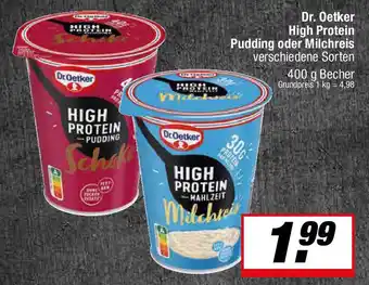 L. STROETMANN GROSSMARKT Dr. Oetker High Protein Pudding oder Milchreis Angebot