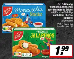 L. STROETMANN GROSSMARKT Gut & Günstig Frischkäse Jalapeños oder Mozzarella Sticks auch Chili Cheese Nuggets Angebot