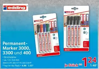 Selgros edding Permanent- Marker 3000, 3300 und 400 Angebot