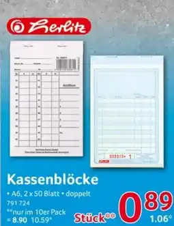 Selgros Herlitz Kassenblöcke Angebot