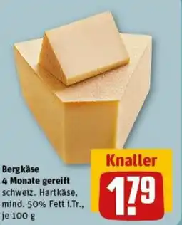 REWE Bergkäse 4 Monate gereift Angebot