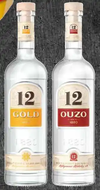 L. STROETMANN GROSSMARKT 12 Ouzo oder 12 Gold Anis Liqueur Angebot