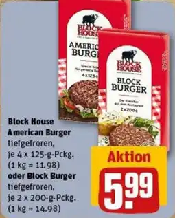 REWE Block House American Burger oder Block Burger Angebot