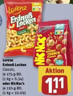 REWE Lorenz Erdnuß Locken oder NicNac's Angebot