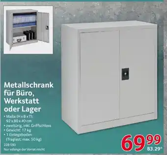 Selgros Metallschrank für Büro, Werkstatt oder Lager Angebot