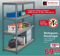 Selgros pro-bau-tec Weitspann- Steckregal Angebot