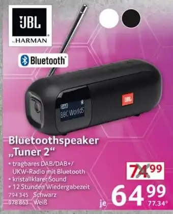 Selgros JBL Bluetoothspeaker ,,Tuner 2" Angebot