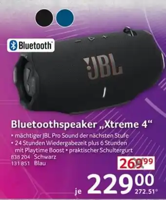 Selgros JBL Bluetoothspeaker,,Xtreme 4" Angebot