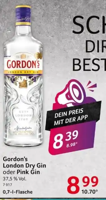 Selgros Gordon's London Dry Gin oder Pink Gin 37,5% Vol. Angebot