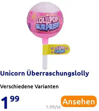 Action Unicorn überraschungslolly Angebot