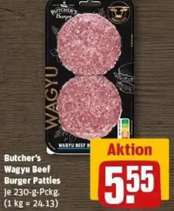 REWE Butcher's Wagyu Beef Burger Patties Angebot