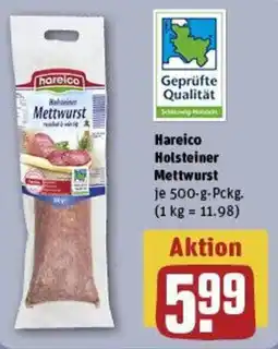 REWE Hareico Holsteiner Mettwurst Angebot