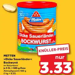 Kaufland METTEN Dicke Sauerländer Bockwurst Angebot