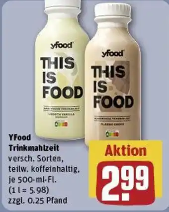 REWE YFood Trinkmahlzeit Angebot