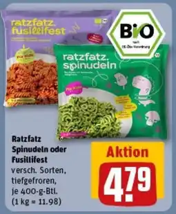 REWE Ratzfatz Spinudeln oder Fusillifest Angebot