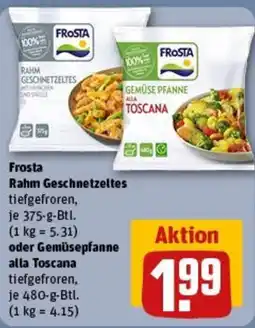 REWE Frosta Rahm Geschnetzeltes oder Gemüsepfanne alla Toscana Angebot