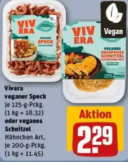 REWE Vivera veganer Speck oder veganes Schnitzel Angebot