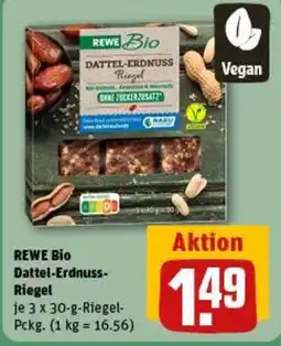 REWE REWE Bio Dattel-Erdnuss- Riegel Angebot