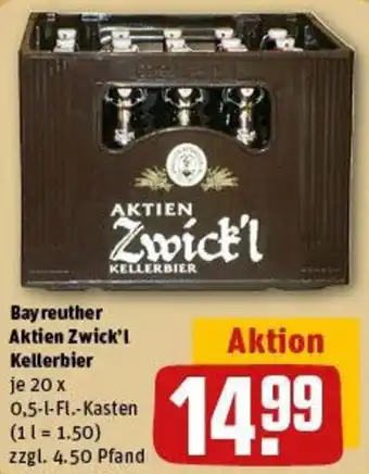 REWE Bayreuther Aktien Zwick'l Kellerbier Angebot