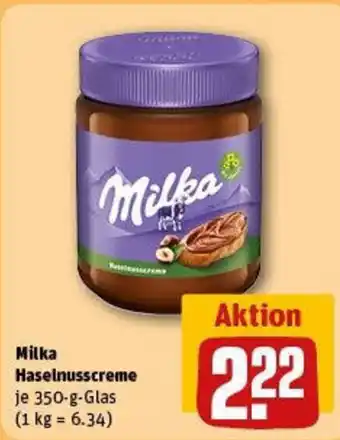 REWE Milka Haselnusscreme Angebot