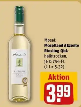 REWE Mosel Moselland Akzente Riesting QbA Angebot