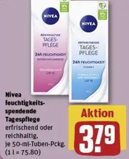 REWE Nivea feuchtigkeits- spendende Tagespflege Angebot