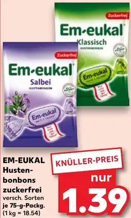 Kaufland EM-EUKAL Husten- bonbons zuckerfrei Angebot