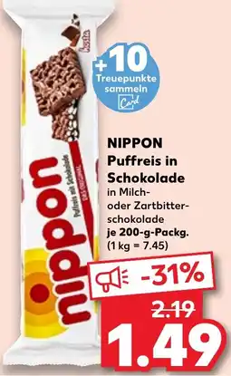 Kaufland NIPPON Puffreis in Schokolade Angebot